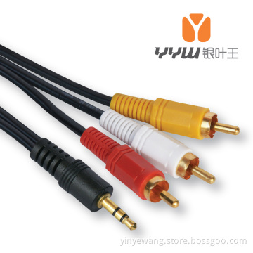 3.5mm Stereo Audio Male to 3RCA Cable